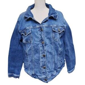 Torrid Denim Jacket Size 2/2X Pockets Button Front